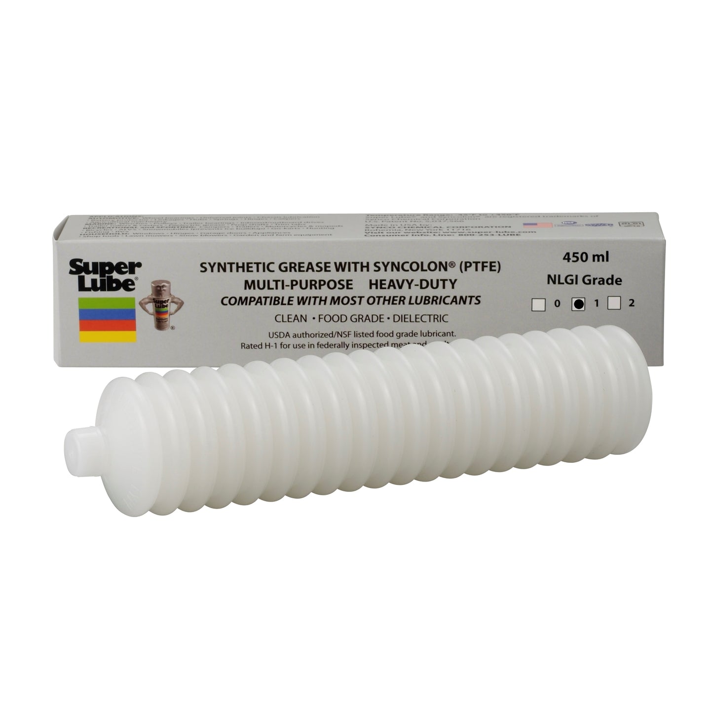 Super Lube 41580/1 450 ml. Bellows Cartridge Multi-Purpose Synthetic Grease (NLGI 1) with Syncolon®