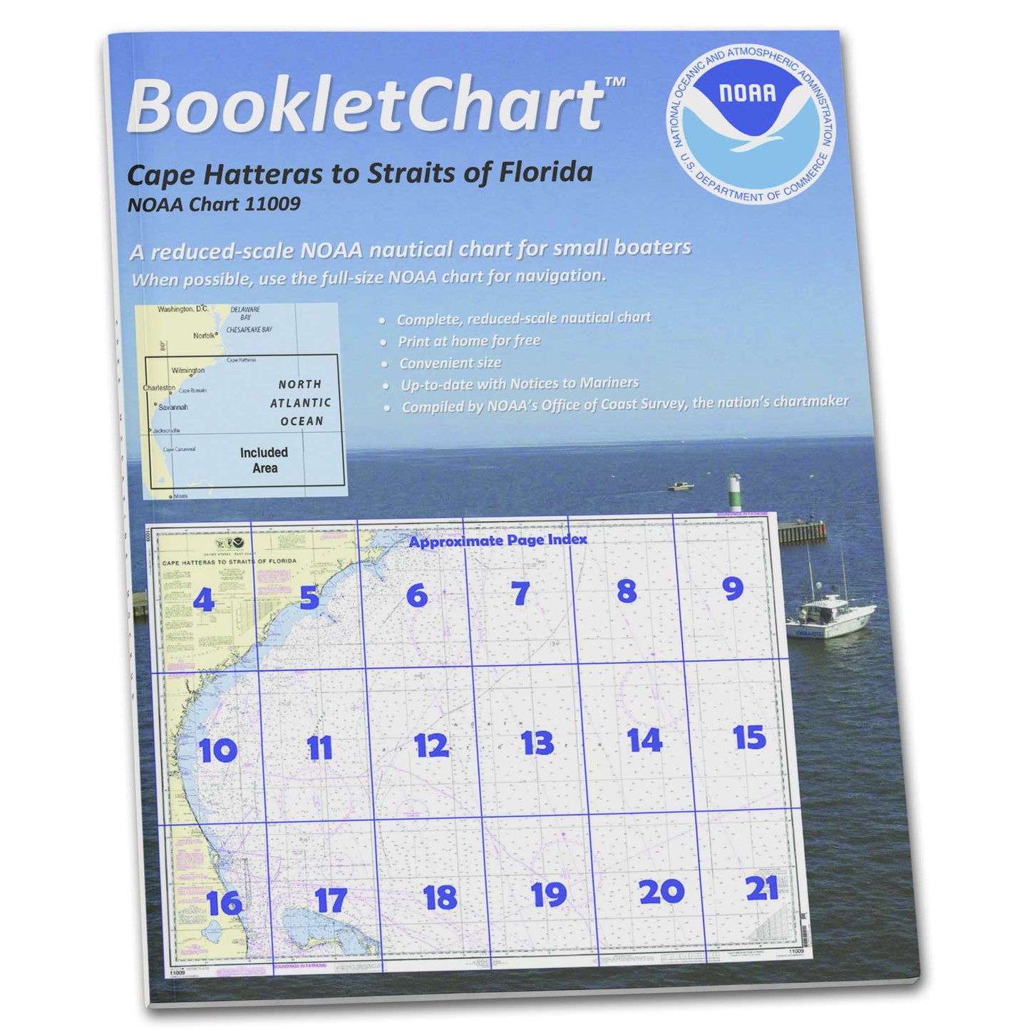Paradise Clay CB11009 NOAA Booklet Chart Cape Hatteras to Straits of Florida