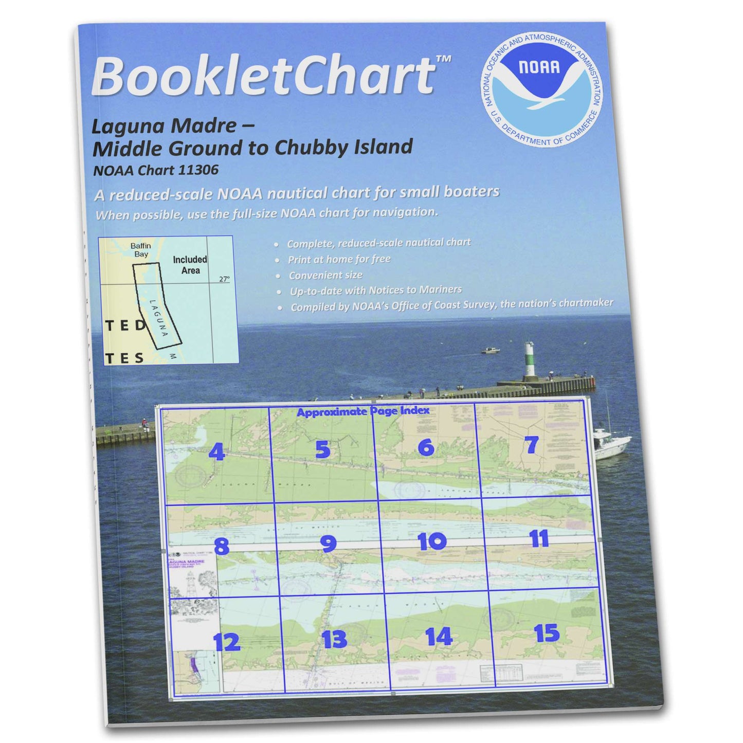 Paradise Clay CB11306 HISTORICAL NOAA Booklet Intracoastal Waterway Laguna Madre Middle Ground to Chubby Island