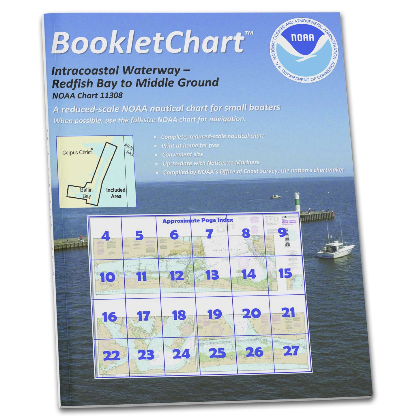 Paradise Clay CB11308 HISTORICAL NOAA Booklet Intracoastal Waterway Redfish Bay to Middle Ground