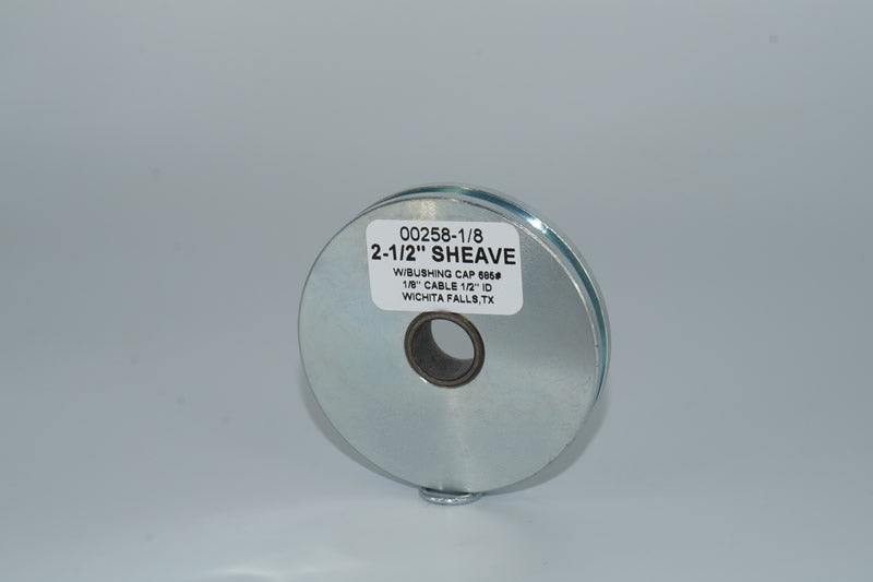 Block Division 00258-1/8 Sheave 2-1/2″, 7/16″ Wide for 1/8″ Wire Rope