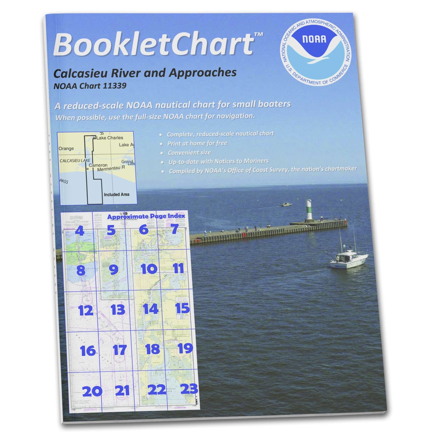 Paradise Clay CB11339 HISTORICAL NOAA Booklet Chart Calcasieu River and Approaches