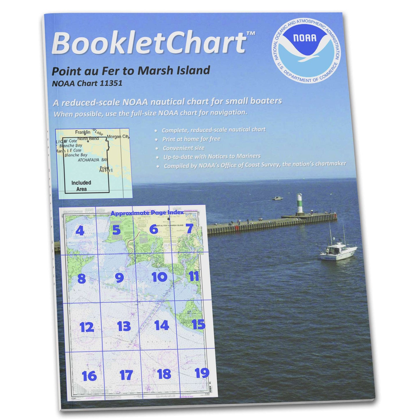 Paradise Clay CB11351 HISTORICAL NOAA Booklet Chart Point au Fer to Marsh Island