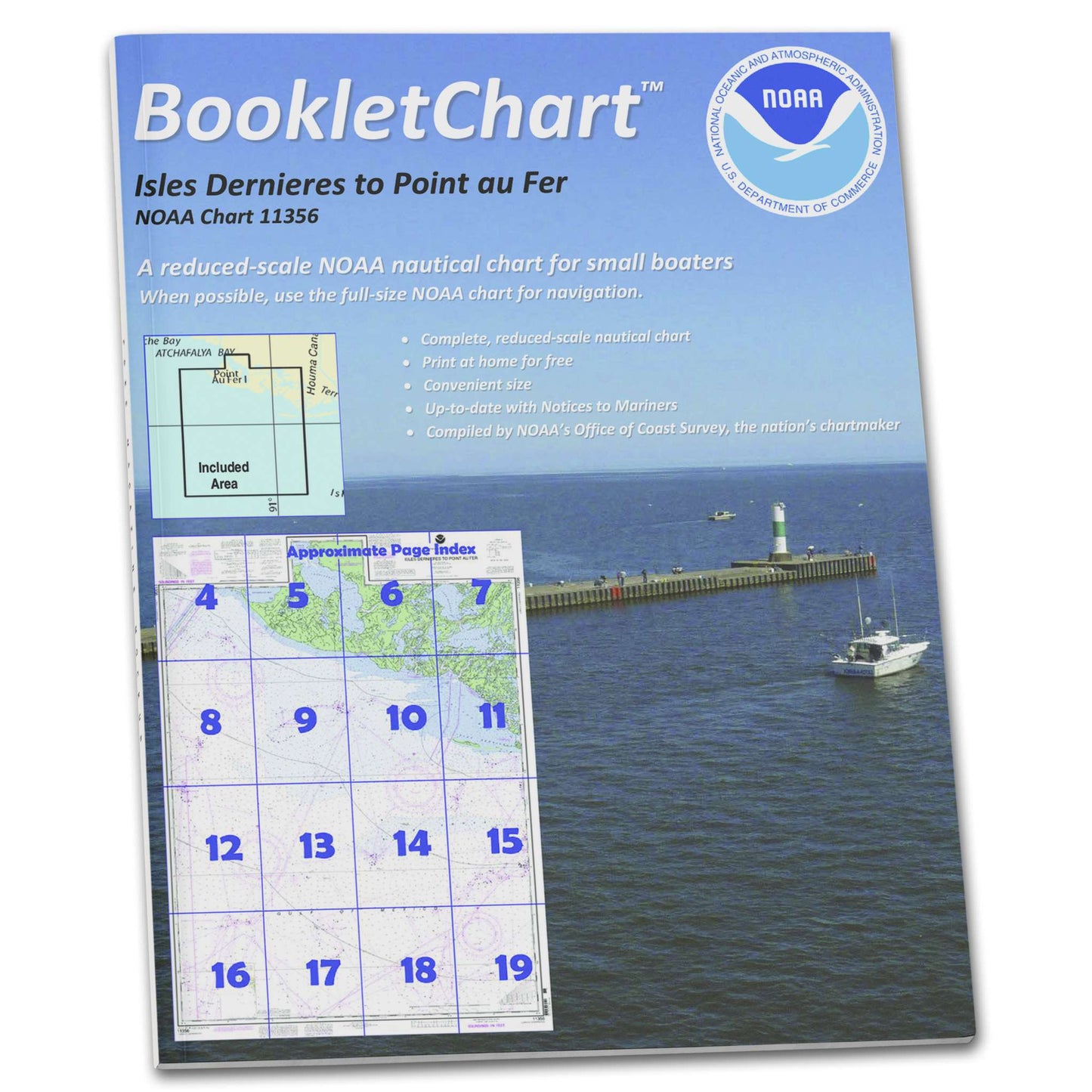 Paradise Clay CB11356 NOAA Booklet Chart Isles Dernieres to Point au Fer