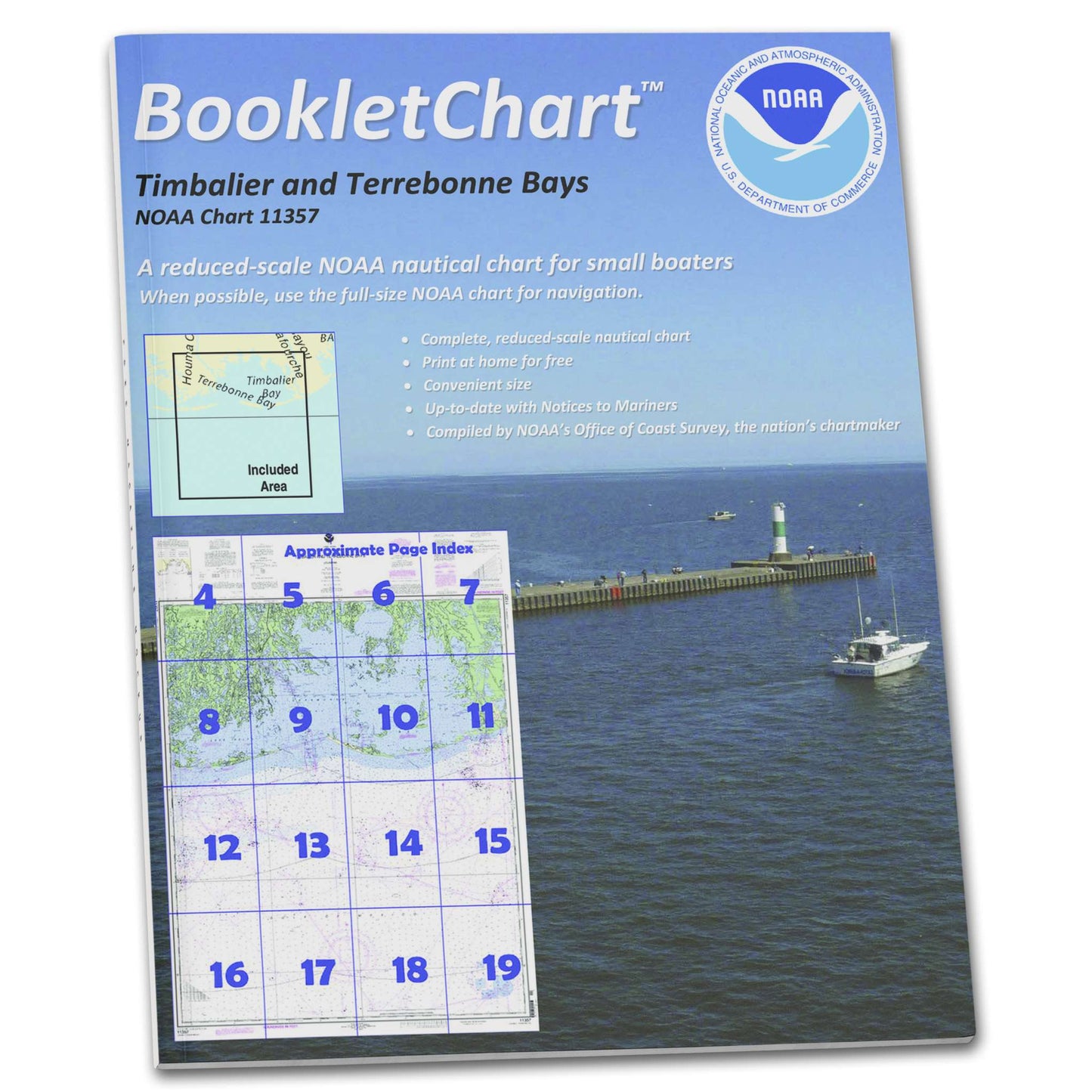 Paradise Clay CB11357 HISTORICAL NOAA Booklet Chart Timbalier and Terrebonne Bays