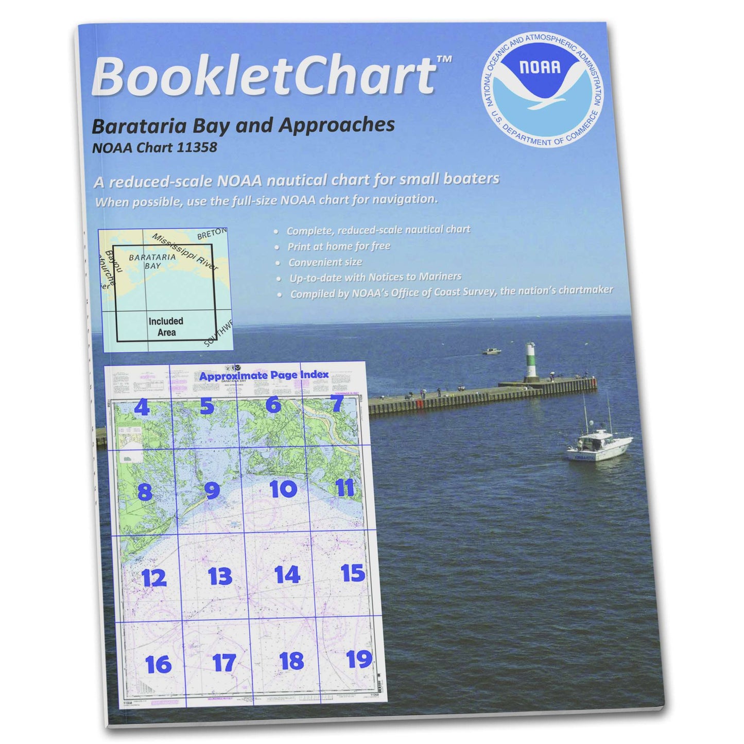 Paradise Clay CB11358 HISTORICAL NOAA Booklet Barataria Bay and approaches