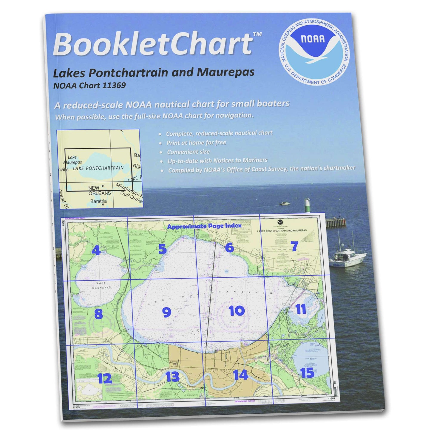 Paradise Clay CB11369 HISTORICAL NOAA Booklet Lakes Pontchartrain and Maurepas