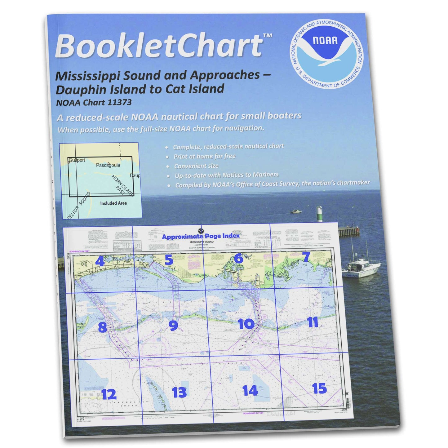Paradise Clay CB11373 HISTORICAL NOAA Booklet Mississippi Sound and approaches Dauphin Island to Cat Island
