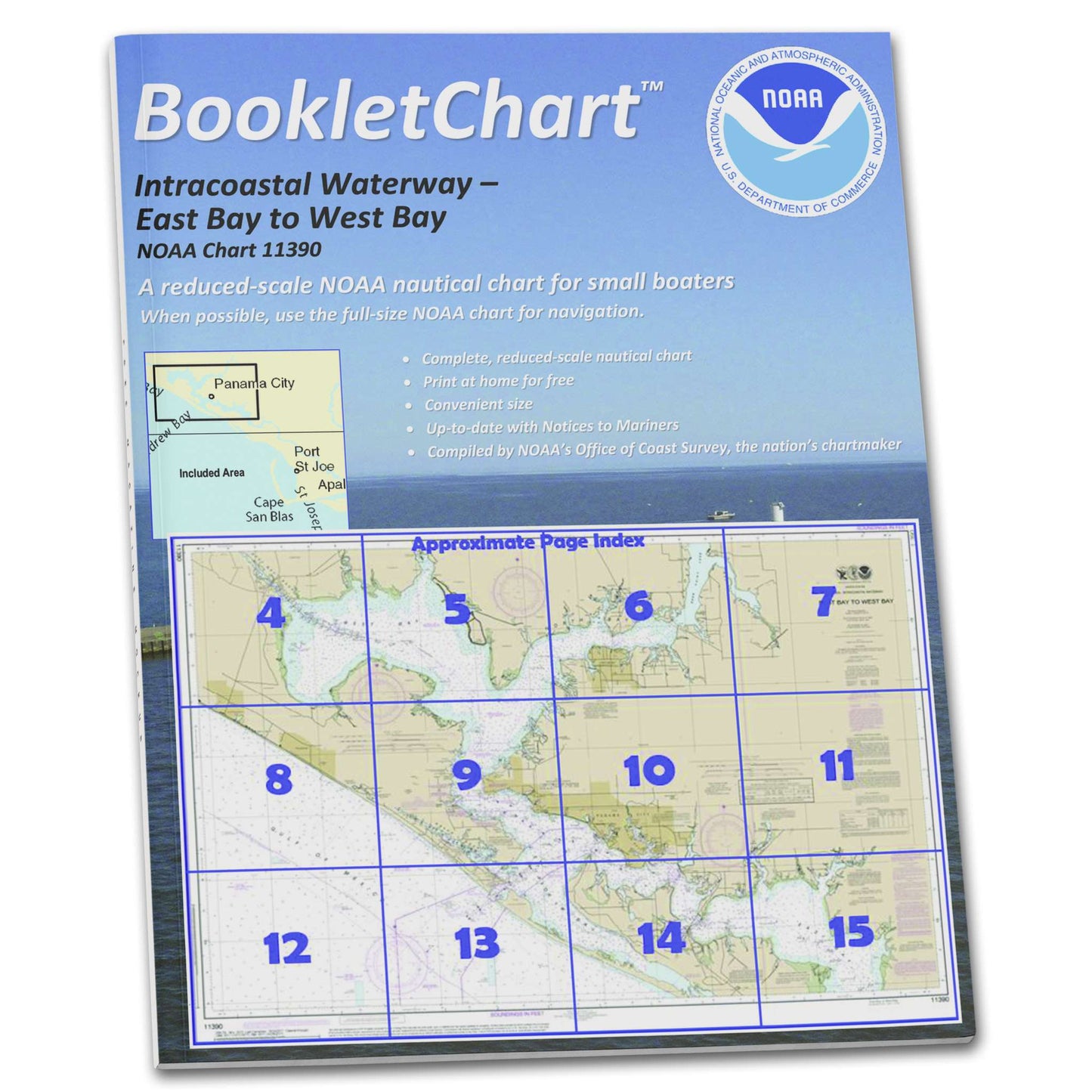 Paradise Clay CB11390 HISTORICAL NOAA Booklet Chart Intracoastal Waterway East Bay to West Bay