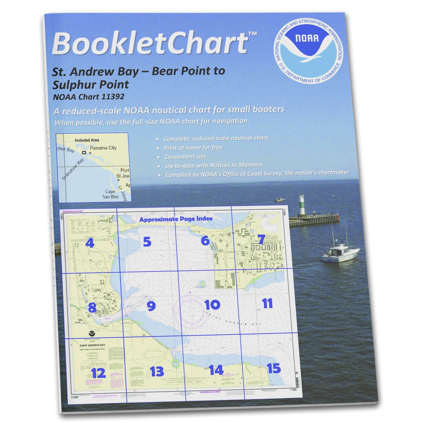 Paradise Clay CB11392 HISTORICAL NOAA Booklet St. Andrew Bay - Bear Point to Sulpher Point