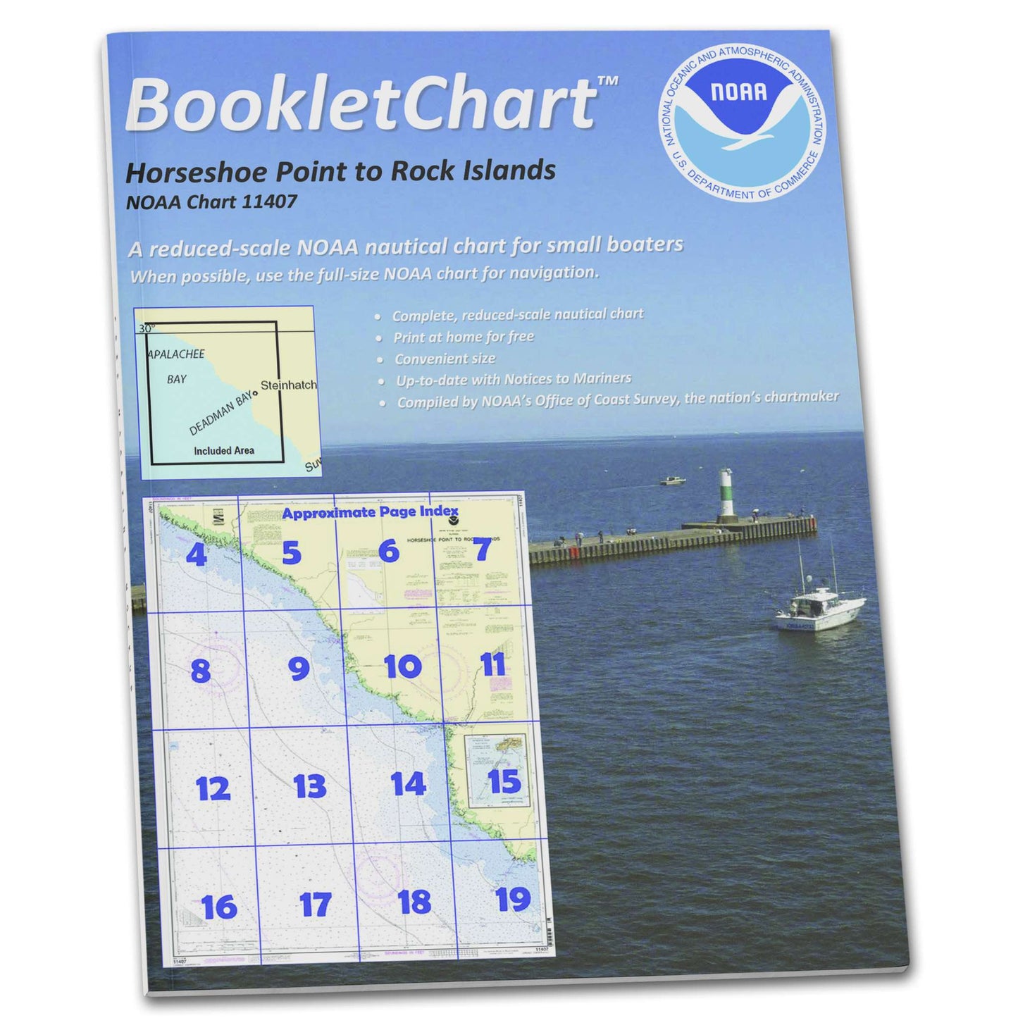 Paradise Clay CB11407 HISTORICAL NOAA Booklet Chart Horseshoe Point to Rock Islands;Horseshoe Beach