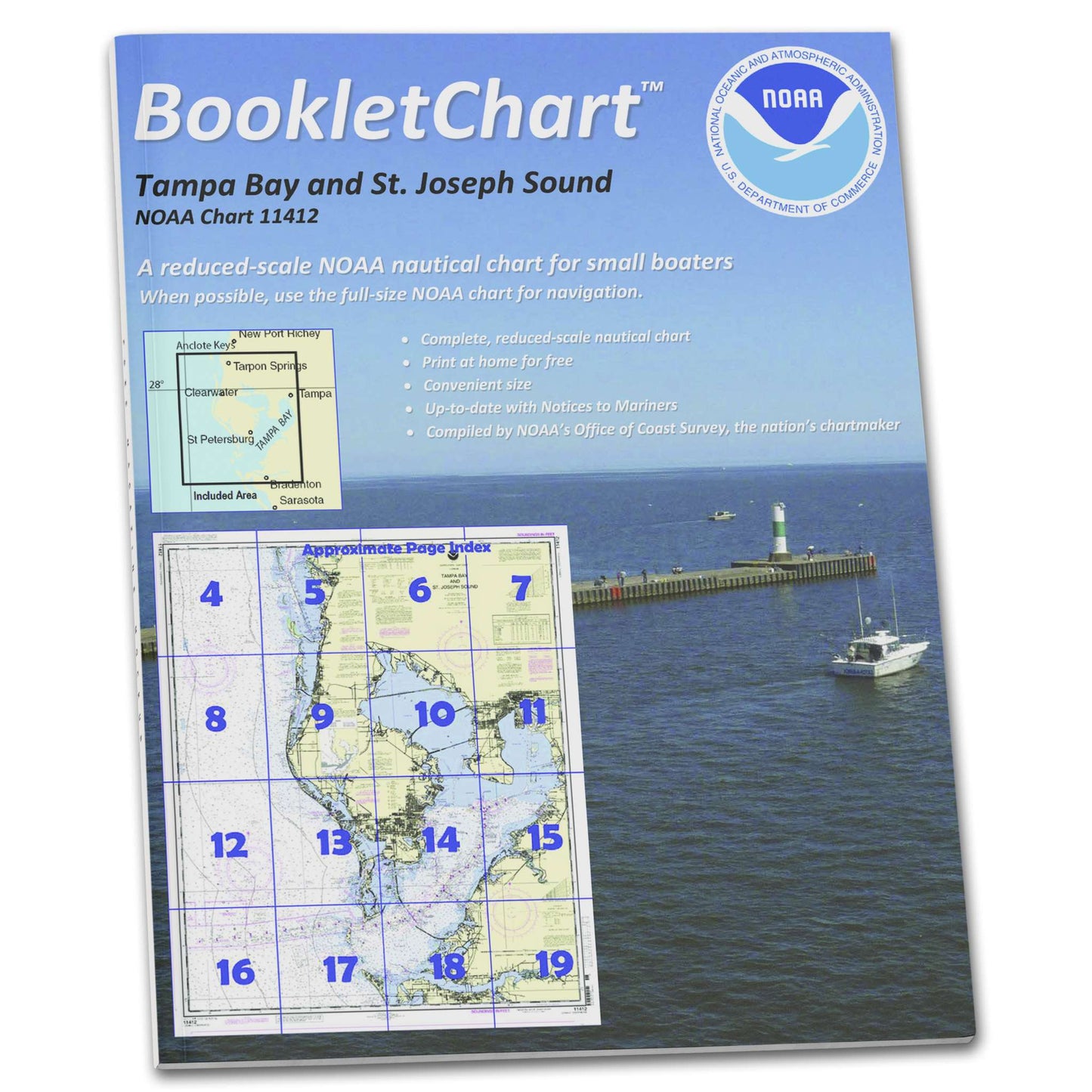 Paradise Clay CB11412 HISTORICAL NOAA Booklet Tampa Bay and St. Joseph Sound