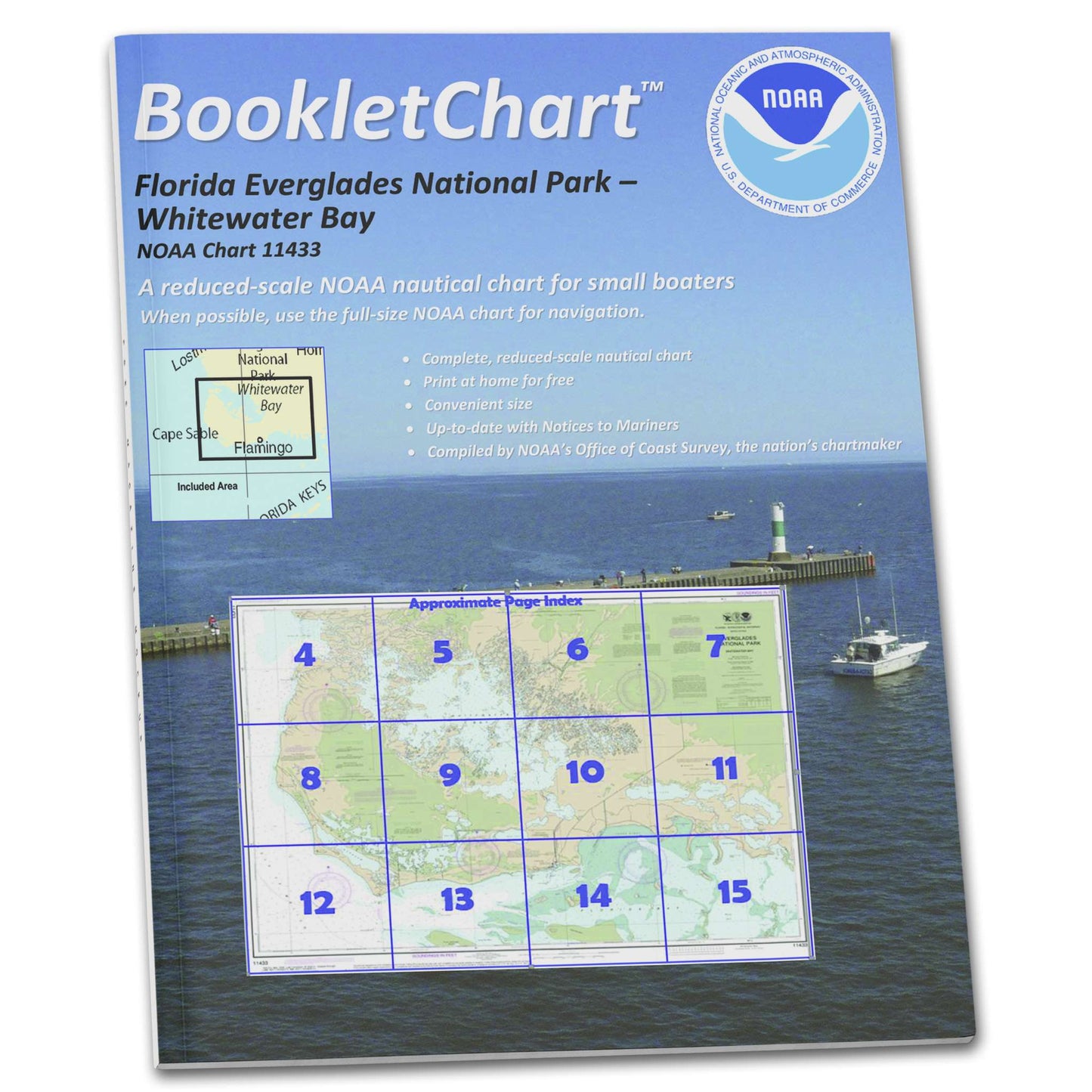 Paradise Clay CB11433 HISTORICAL NOAA Booklet Chart Everglades National Park Whitewater Bay