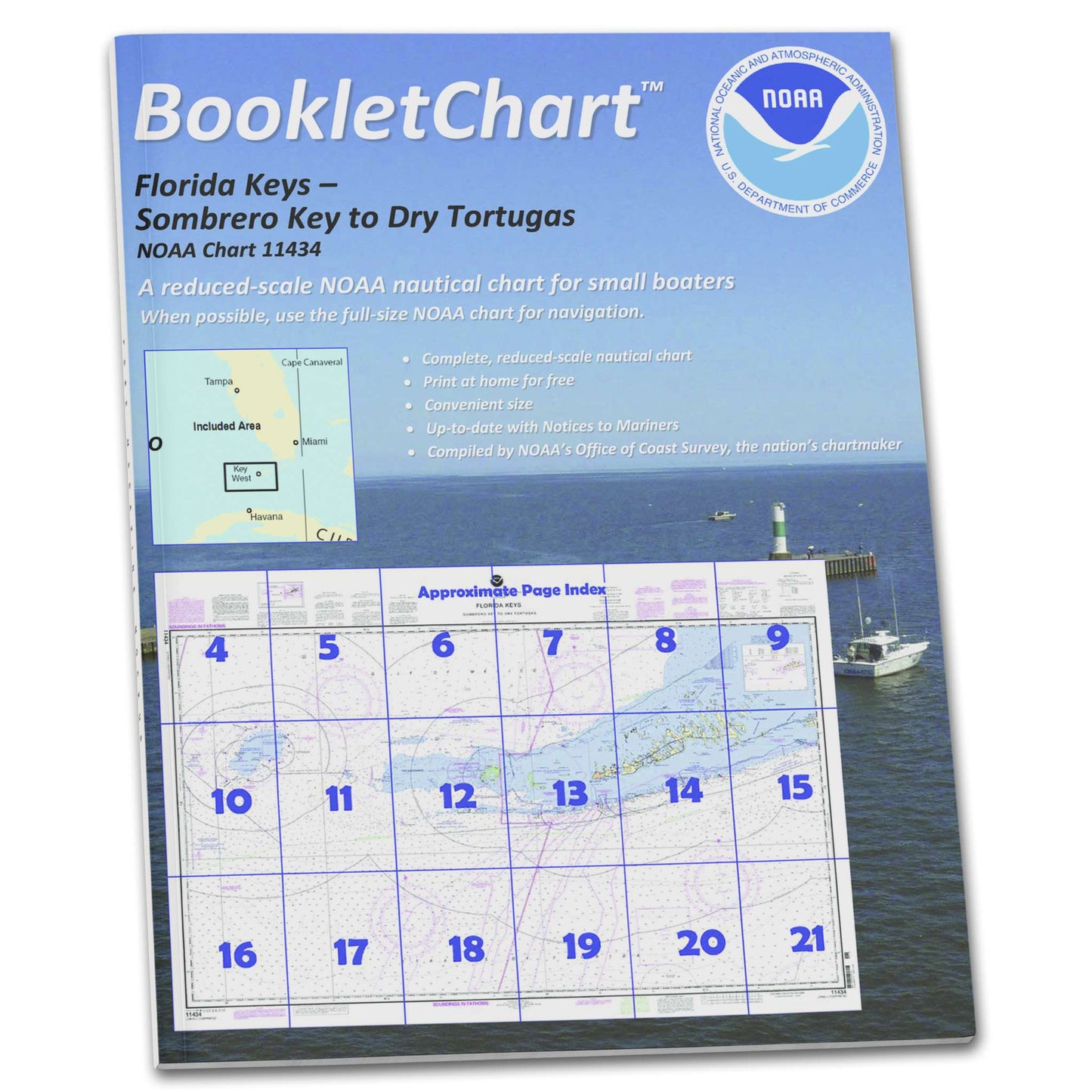 Paradise Clay CB11434 HISTORICAL NOAA Booklet Chart Florida Keys Sombrero Key to Dry Tortugas