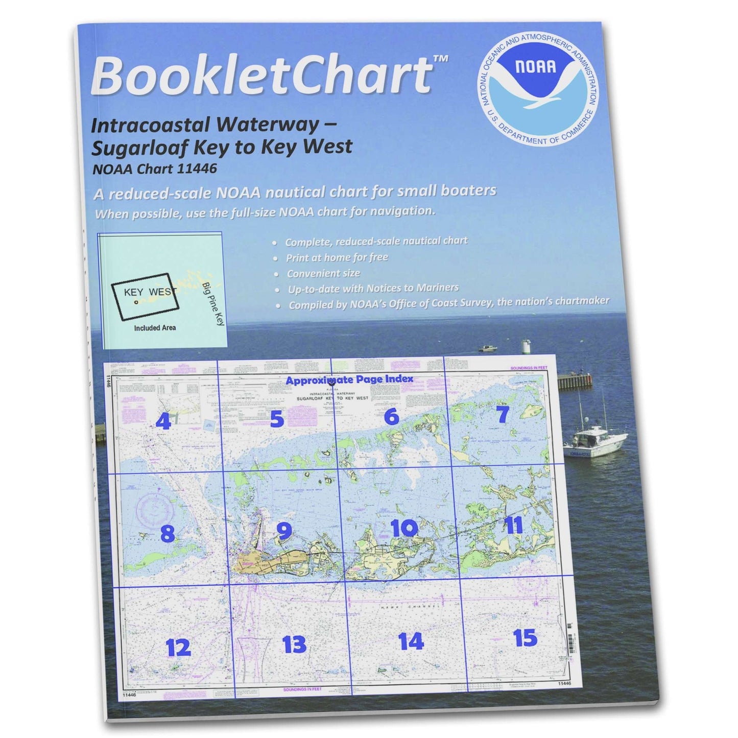 Paradise Clay CB11446 HISTORICAL NOAA Booklet Chart Intracoastal Waterway Sugarloaf Key to Key West