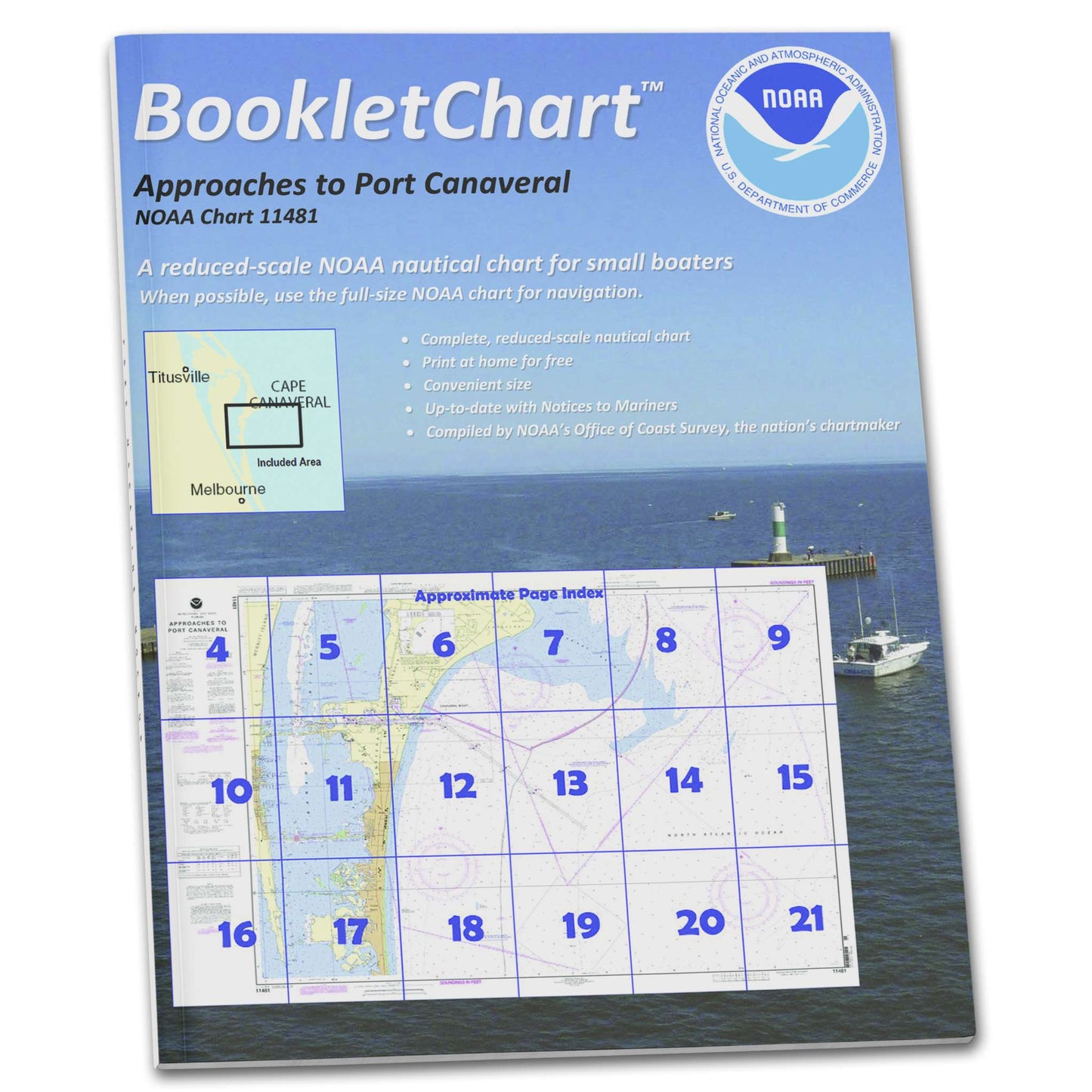 Paradise Clay CB11481 HISTORICAL NOAA Booklet Chart Approaches to Port Canaveral