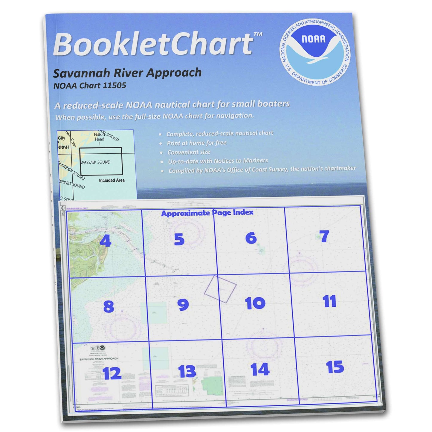 Paradise Clay CB11505 HISTORICAL NOAA Booklet Chart Savannah River Approach