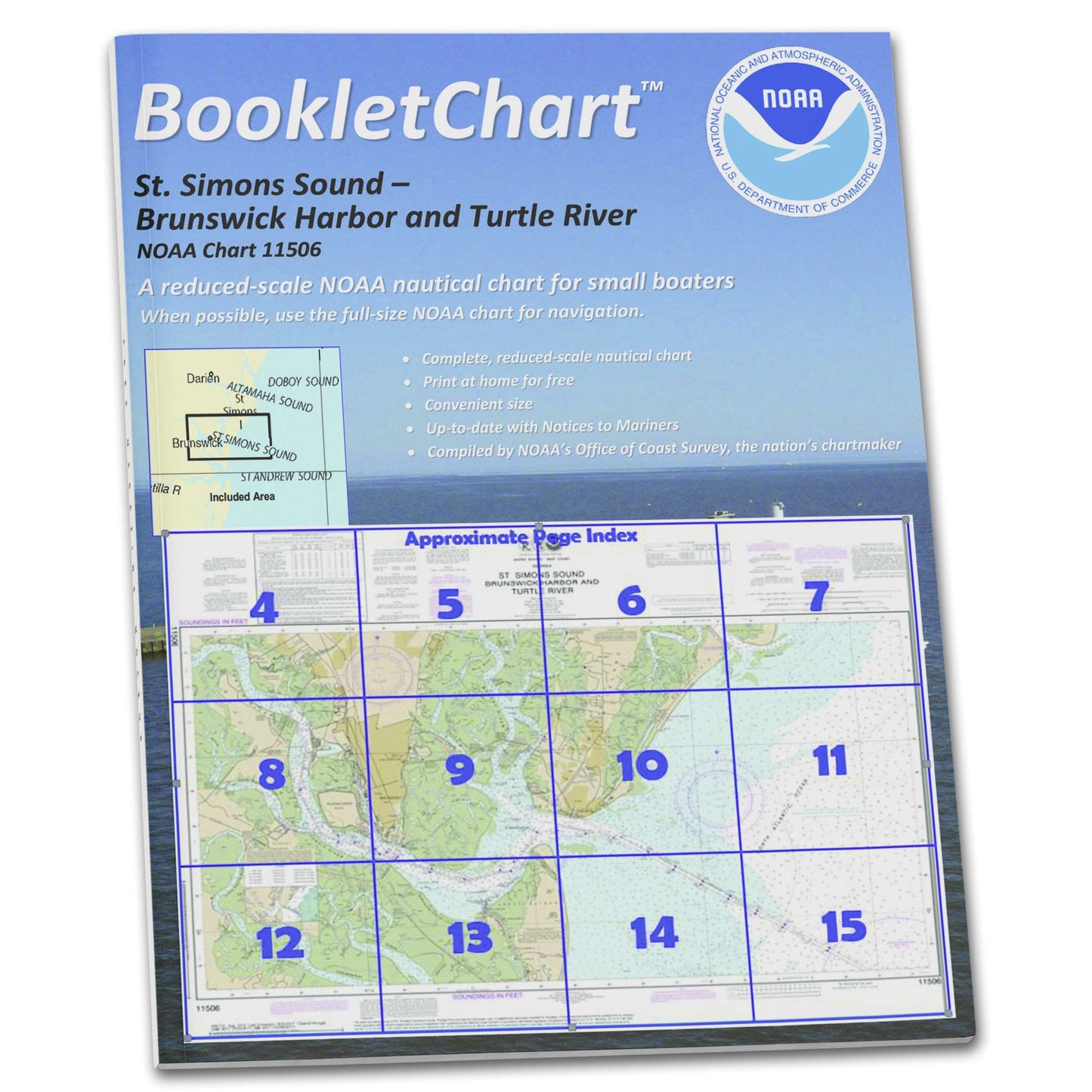 Paradise Clay CB11506 HISTORICAL NOAA Booklet Chart St. Simons Sound: Brunswick Harbor and Turtle River