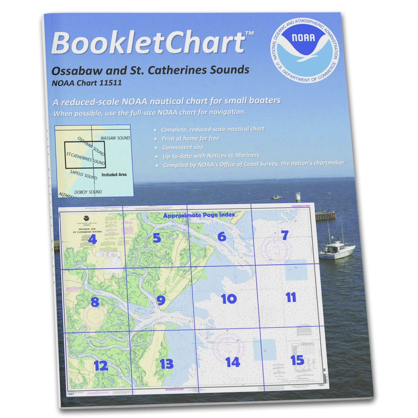 Paradise Clay CB11511 HISTORICAL NOAA Booklet Chart Ossabaw and St. Catherines Sounds