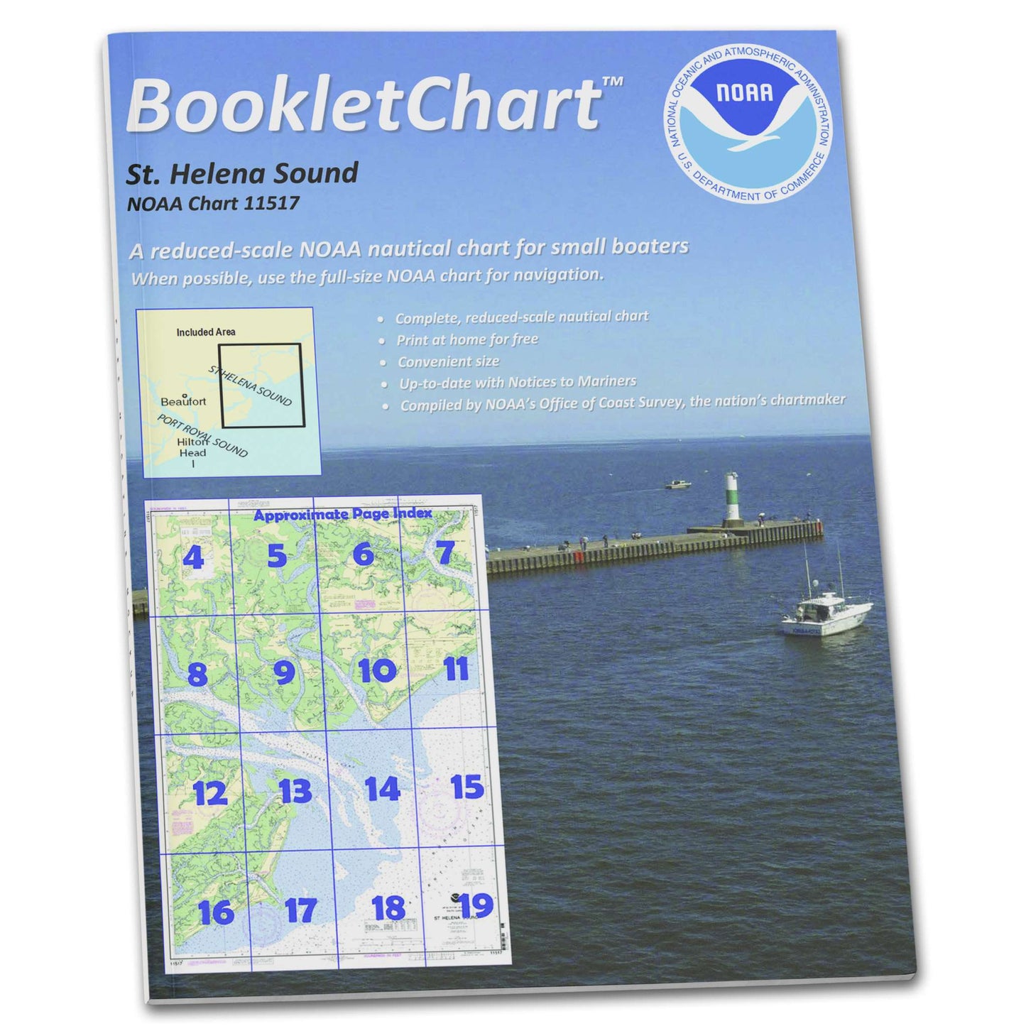 Paradise Clay CB11517 HISTORICAL NOAA Booklet Chart St. Helena Sound