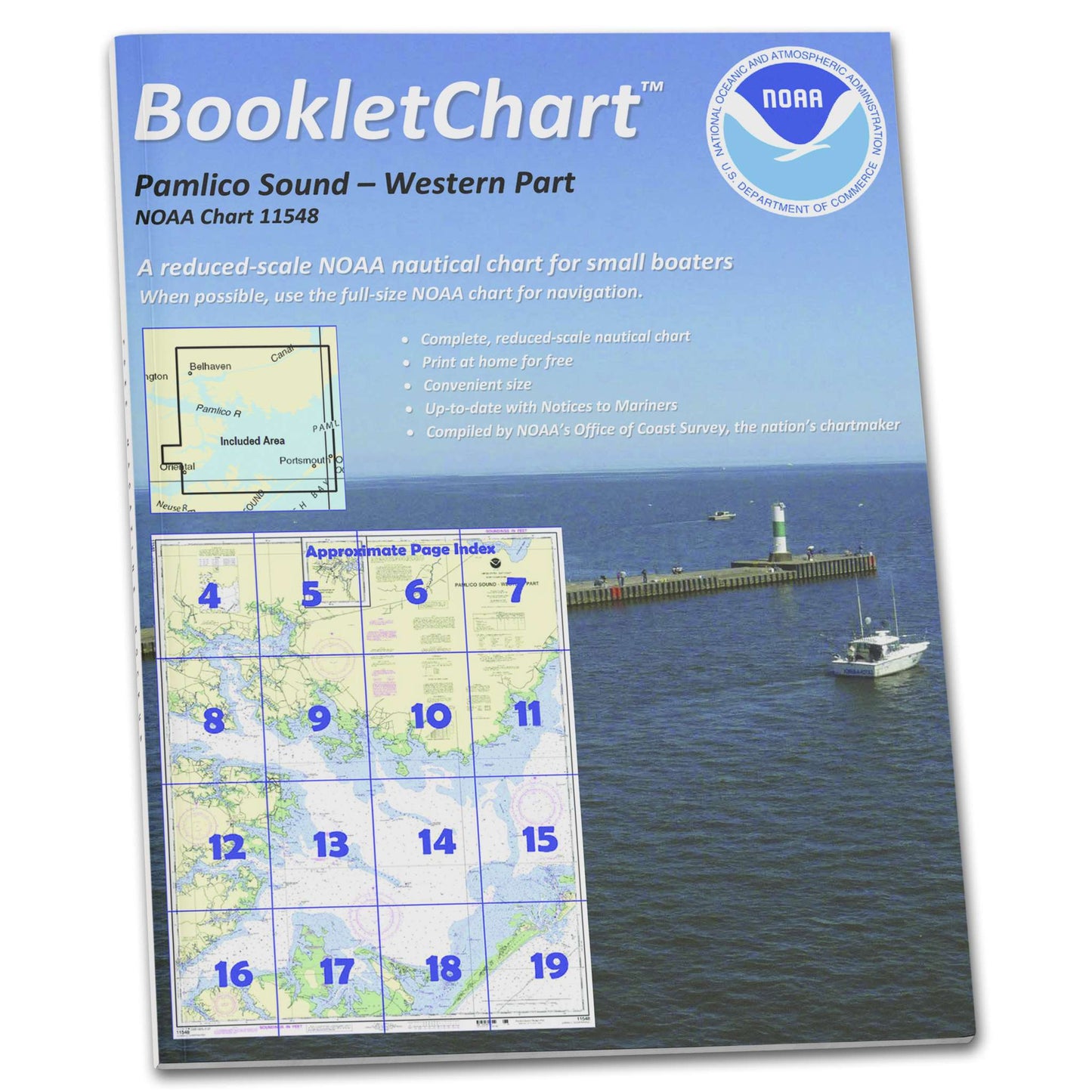 Paradise Clay CB11548 HISTORICAL NOAA Booklet Chart Pamlico Sound Western Part