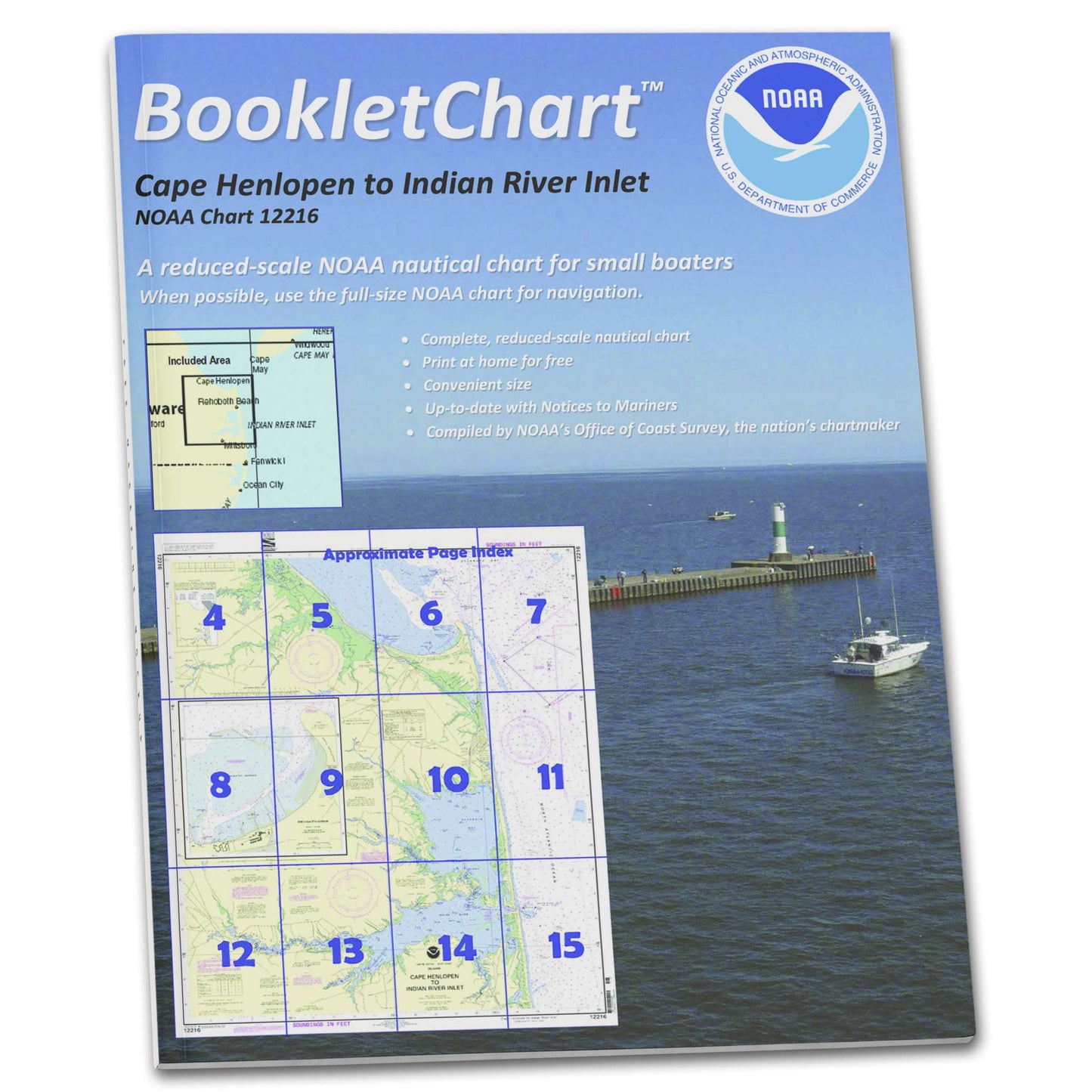 Paradise Clay CB12216 HISTORICAL NOAA Booklet Cape Henlopen to Indian River Inlet;Breakwater Harbor