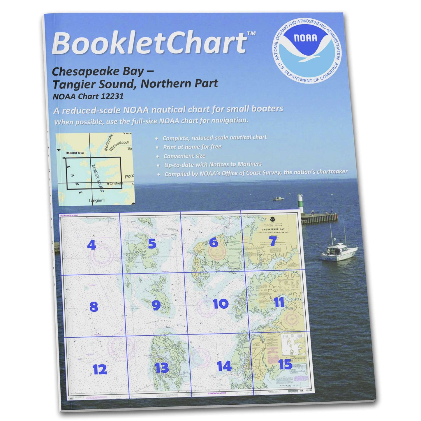 Paradise Clay CB12231 HISTORICAL NOAA Booklet Chart Chesapeake Bay Tangier Sound Northern Part