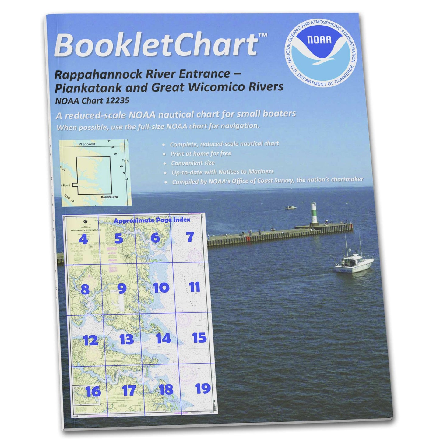 Paradise Clay CB12235 HISTORICAL NOAA Booklet Chart Chesapeake Bay Rappahannock River Entrance: Piankatank and Great Wicom.