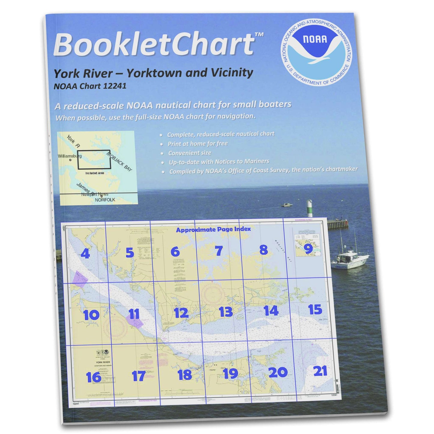 Paradise Clay CB12241 HISTORICAL NOAA Booklet Chart York River Yorktown and Vicinity