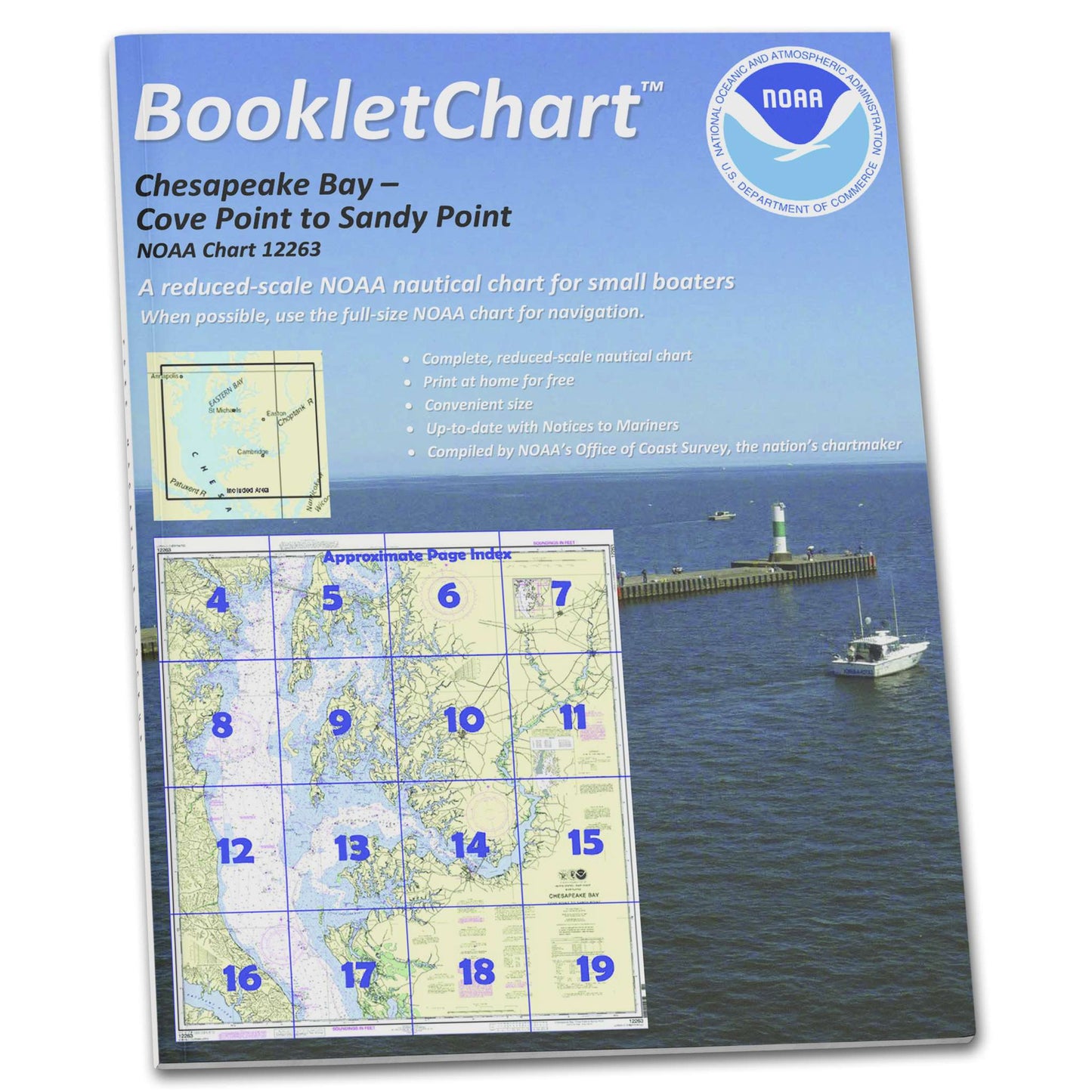 Paradise Clay CB12263 HISTORICAL NOAA Booklet Chesapeake Bay Cove Point to Sandy Point