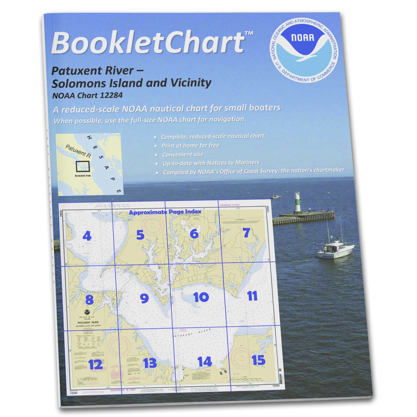 Paradise Clay CB12284 HISTORICAL NOAA Booklet Chart Patuxent River Solomons lsland and Vicinity