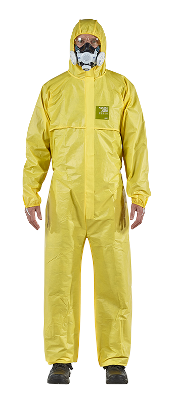 SOS Cleanroom ?YY23-B-92-111-02? Ansell AlphaTec 2300 - Model 111 - Spunbond Laminate Bound Coverall w/ Hood