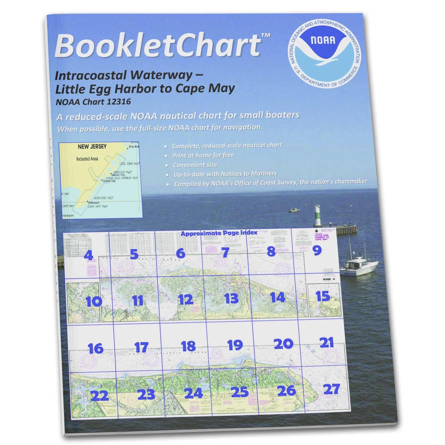 Paradise Clay CB12316 HISTORICAL NOAA Booklet Intracoastal Waterway Little Egg Harbor to Cape May;Atlantic City