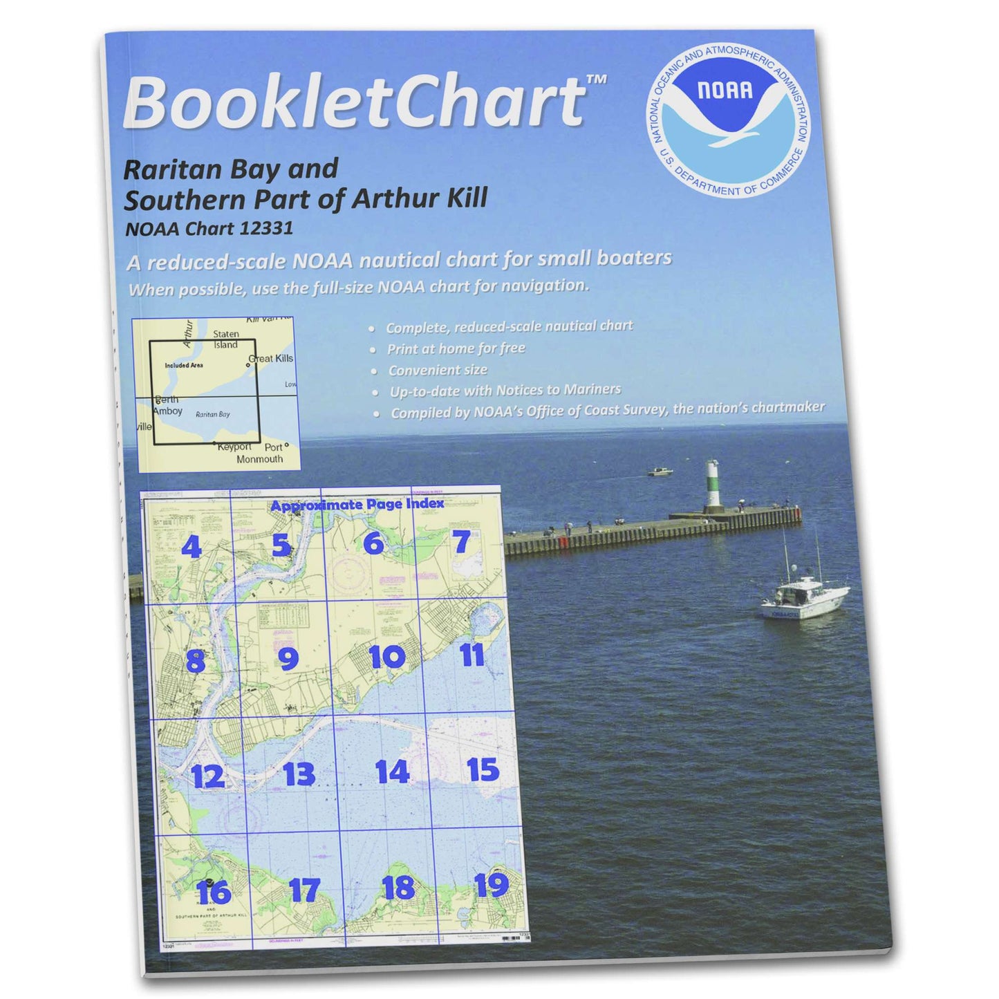 Paradise Clay CB12331 HISTORICAL NOAA Booklet Chart Raritan Bay and Southern Part of Arthur Kill