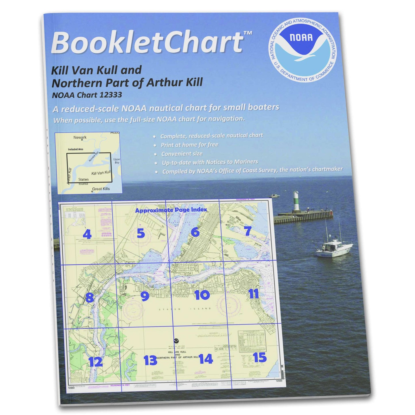 Paradise Clay CB12333 HISTORICAL NOAA Booklet Chart Kill Van Kull and Northern Part of Arthur Kill