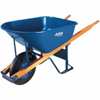 JACKSON PROFESSIONAL TOOLS M6FFBB Wheelbarrow 6 Cu Ft Steel Flat Free Wheel