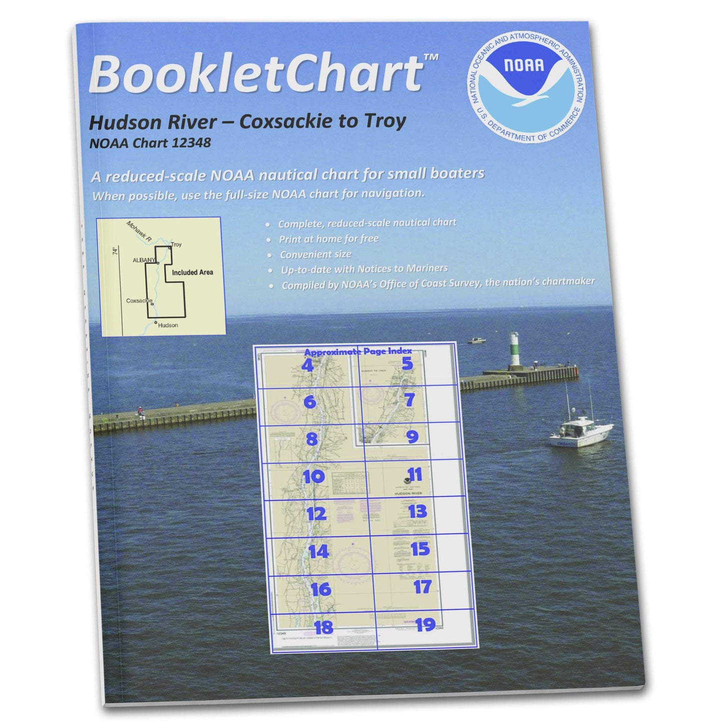 Paradise Clay CB12348 HISTORICAL NOAA Booklet Hudson River Coxsackie to Troy