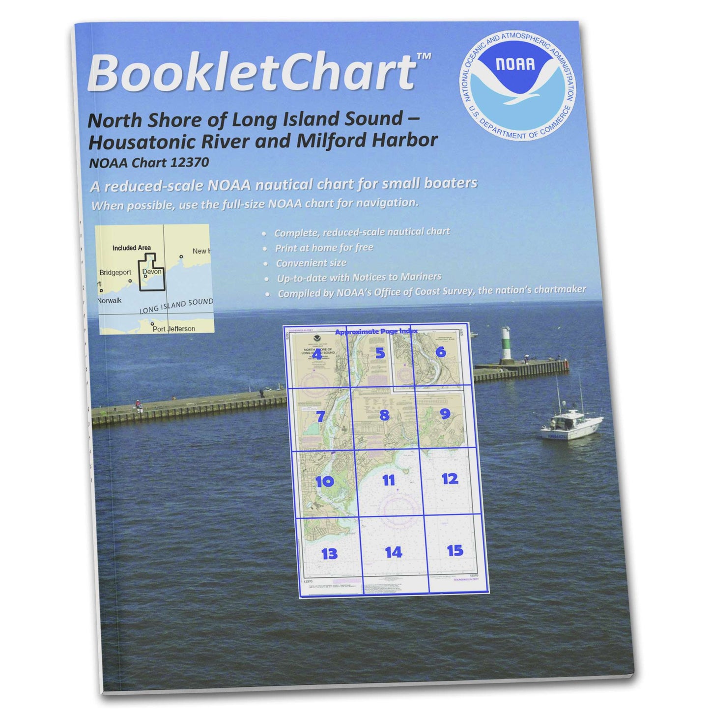 Paradise Clay CB12370 HISTORICAL NOAA Booklet North Shore of Long Island Sound Housatonic River and Milford Harbor, etc.