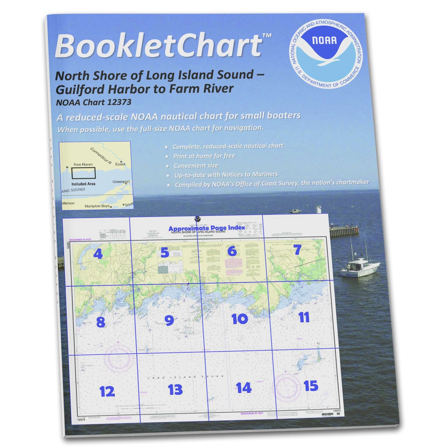 Paradise Clay CB12373 HISTORICAL NOAA Booklet Chart North Shore of Long Island Sound Guilford Harbor to Farm River