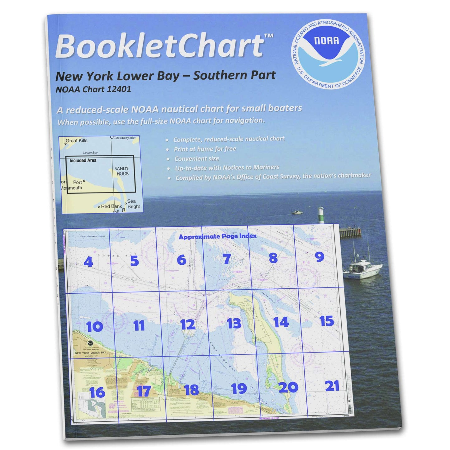 Paradise Clay CB12401 HISTORICAL NOAA Booklet Chart New York Lower Bay Southern Part