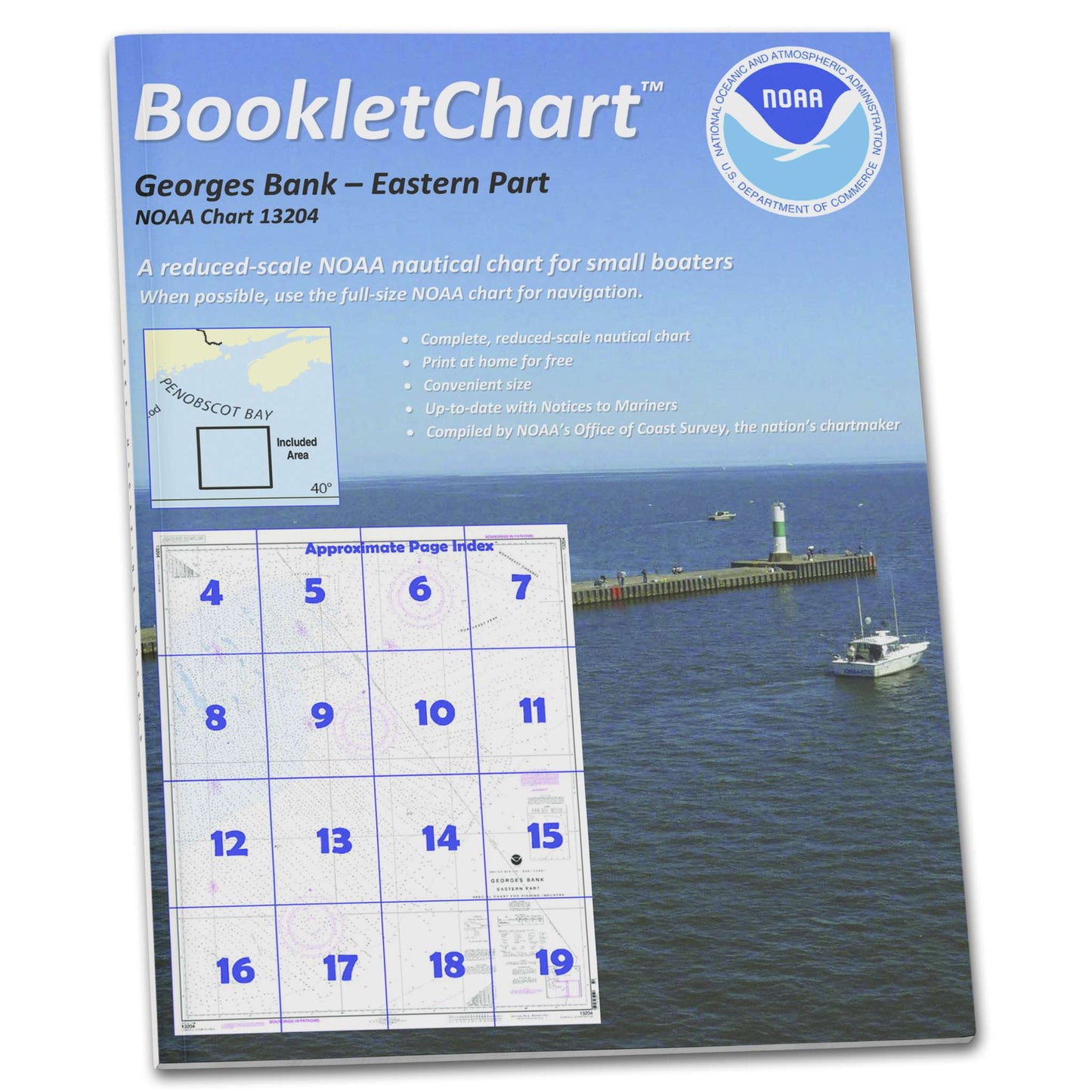 Paradise Clay CB13204 HISTORICAL NOAA Booklet Chart Georges Bank Eastern Part