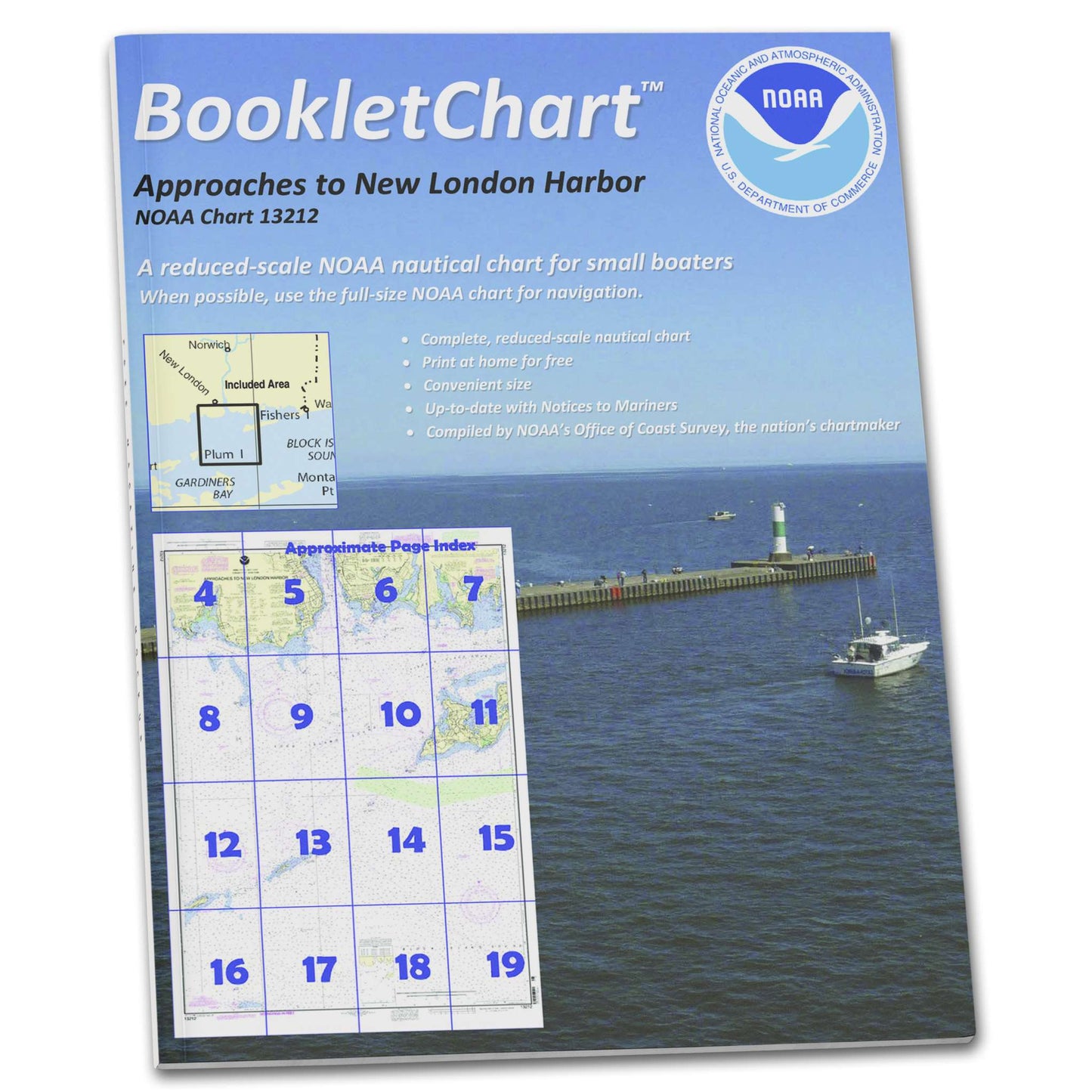 Paradise Clay CB13212 HISTORICAL NOAA Booklet Chart Approaches to New London Harbor