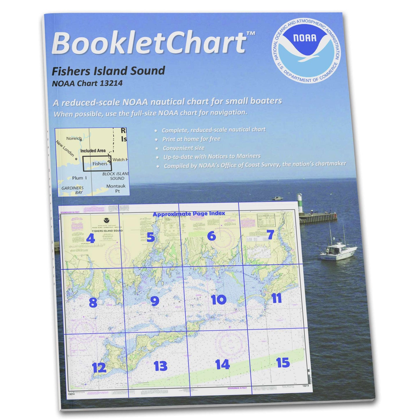 Paradise Clay CB13214 HISTORICAL NOAA Booklet Chart Fishers Island Sound