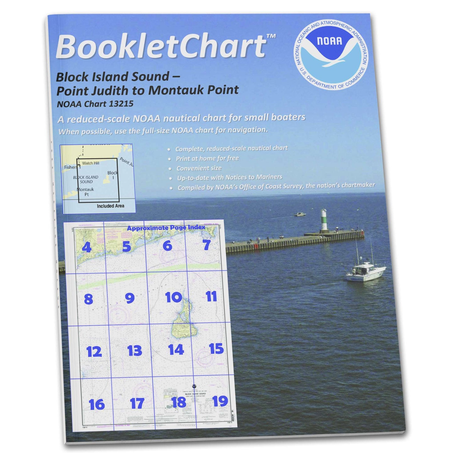 Paradise Clay CB13215 HISTORICAL NOAA Booklet Chart Block Island Sound Point Judith to Montauk Point