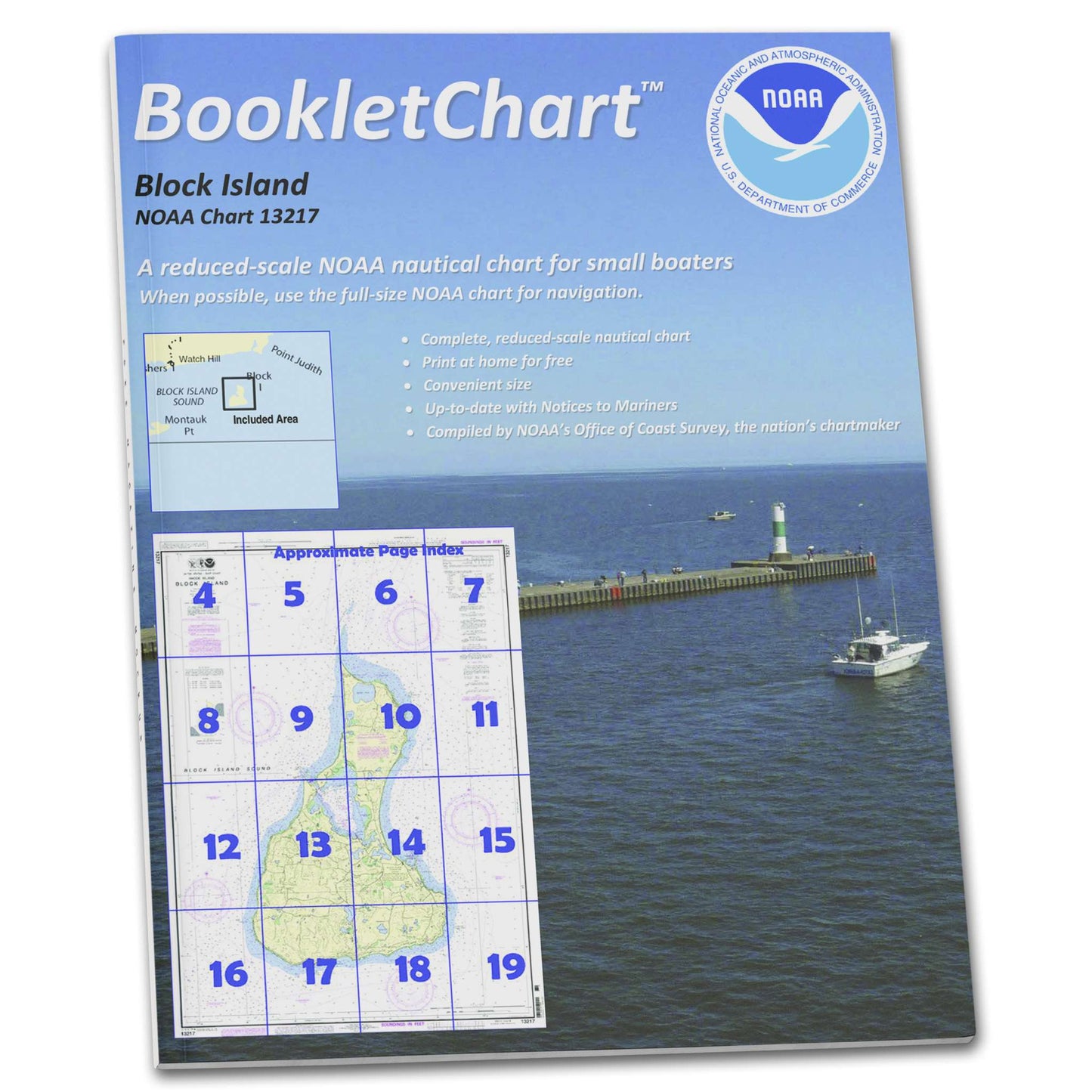 Paradise Clay CB13217 HISTORICAL NOAA Booklet Chart Block Island