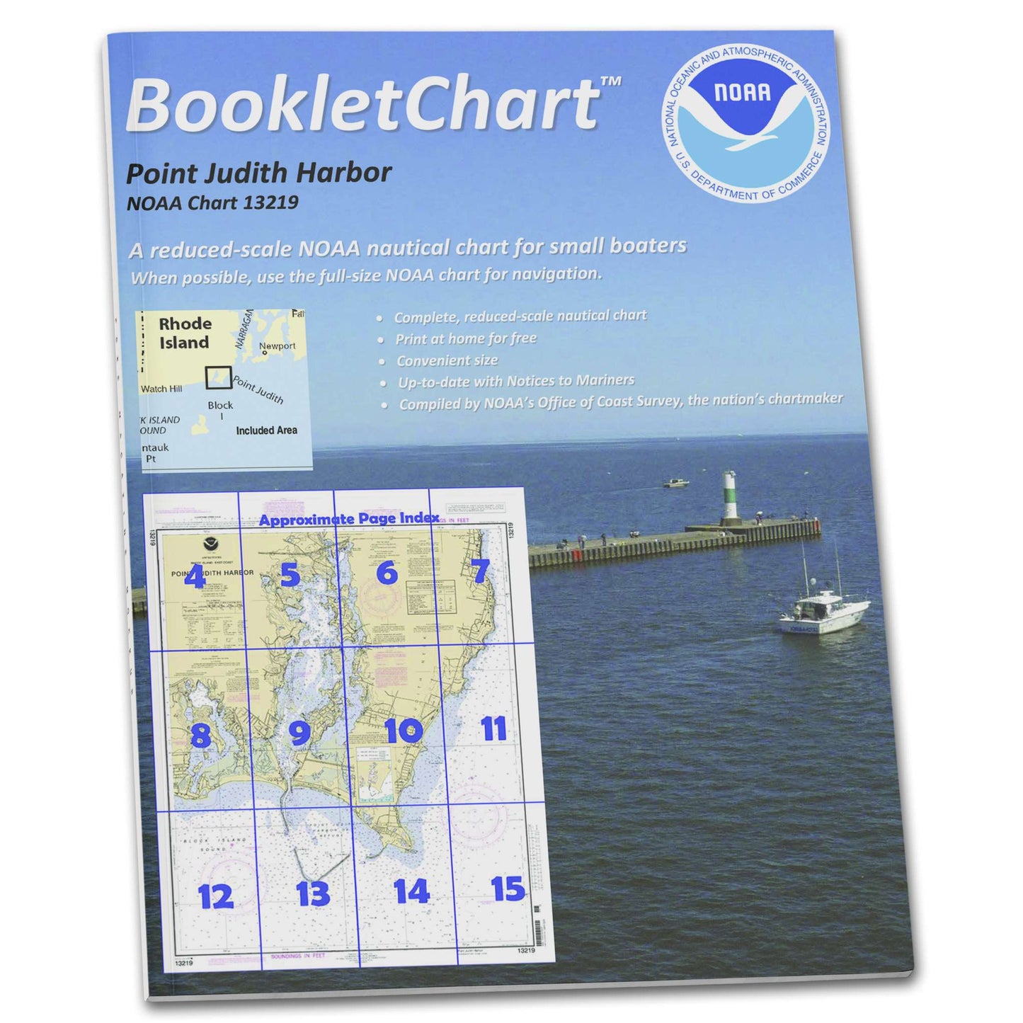 Paradise Clay CB13219 HISTORICAL NOAA Booklet Chart Point Judith Harbor