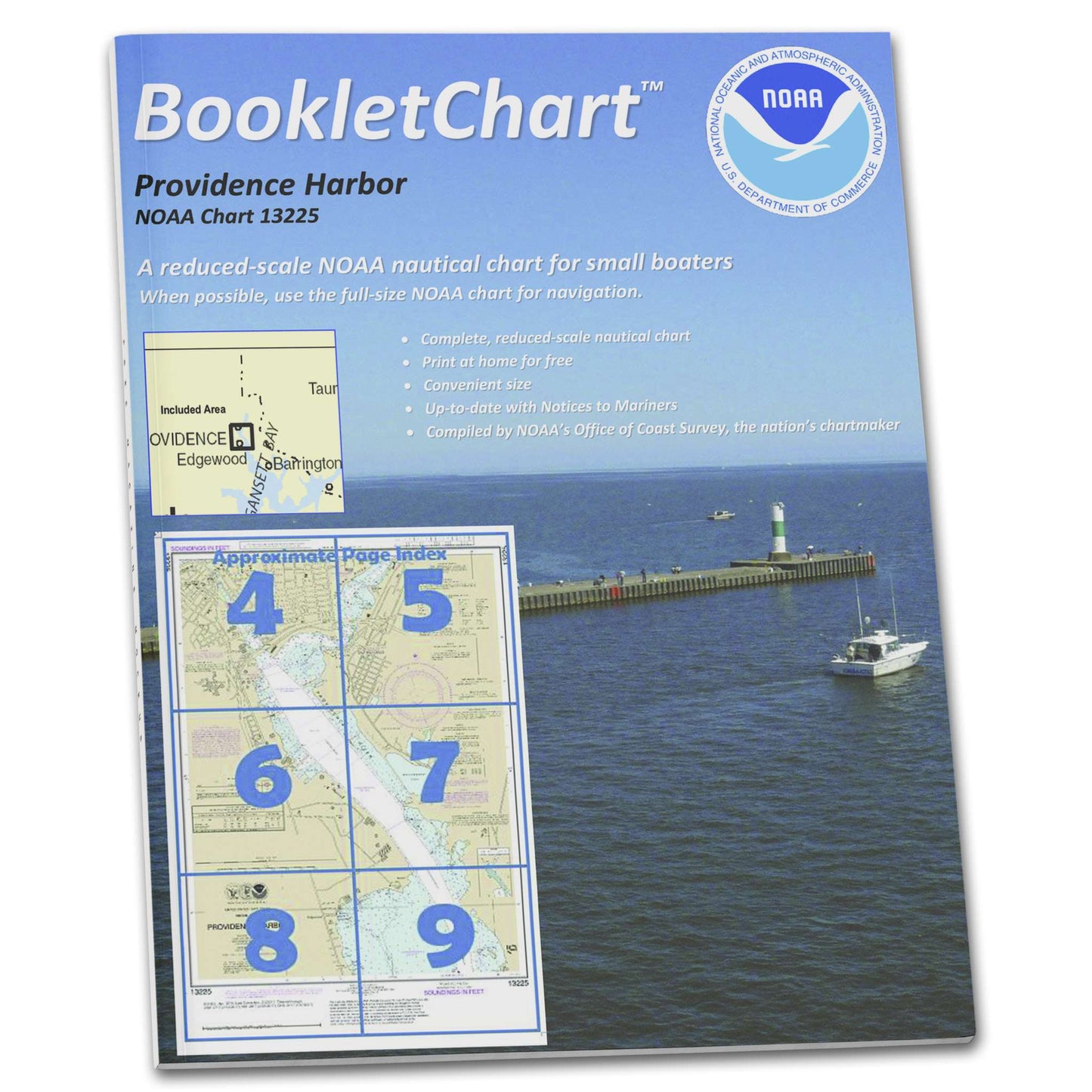 Paradise Clay CB13225 HISTORICAL NOAA Booklet Chart Providence Harbor