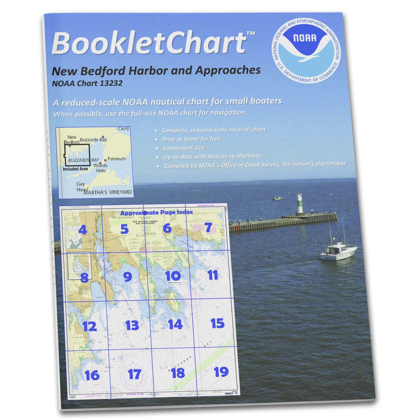 Paradise Clay CB13232 HISTORICAL NOAA Booklet Chart New Bedford Harbor and Approaches
