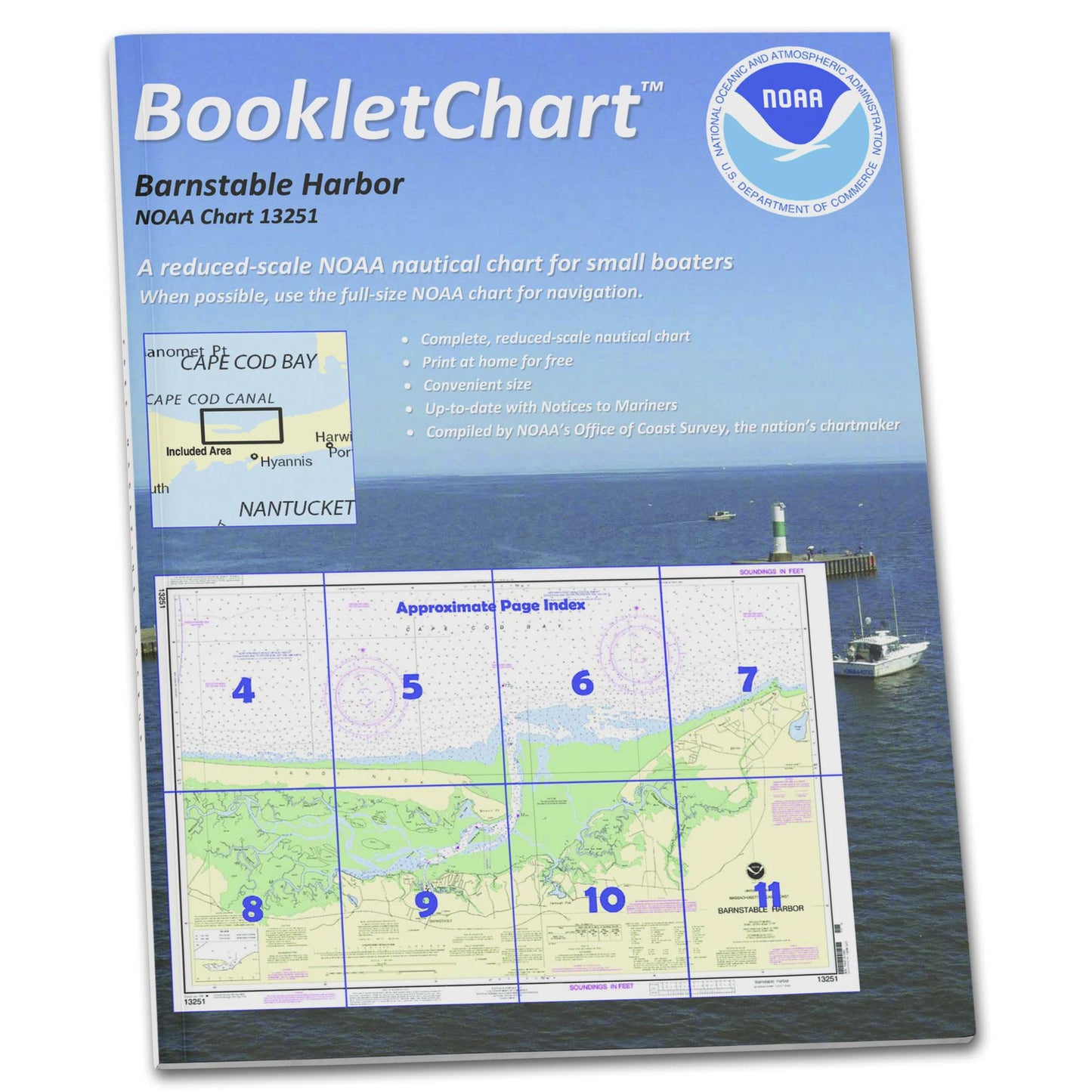 Paradise Clay CB13251 HISTORICAL NOAA Booklet Chart Barnstable Harbor