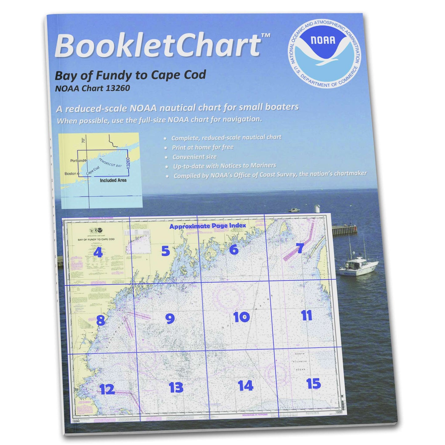 Paradise Clay CB13260 HISTORICAL NOAA Booklet Chart Bay of Fundy to Cape Cod